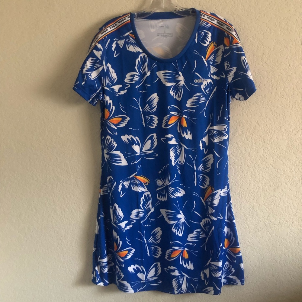 ADIDAS X FARM RIO Butterfly Pint Dress Size Large NWT - Picture 2 of 4